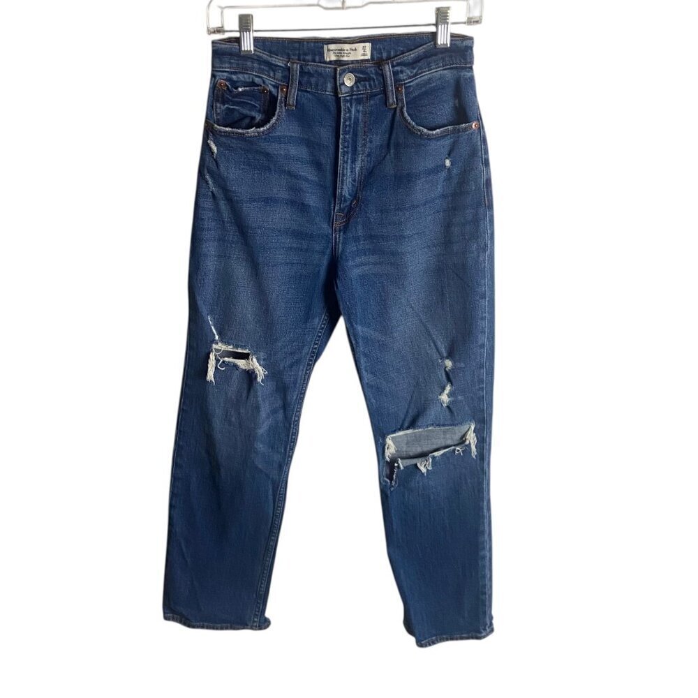 Abercrombie & Fitch Jeans Size 4 The Ankle Straight Ultra High Rise Distressed